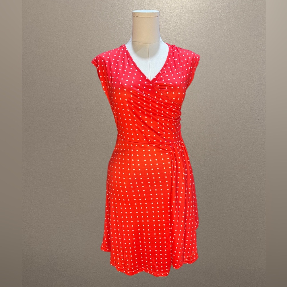 NWT! Bright Polka Dot Wrap Dress